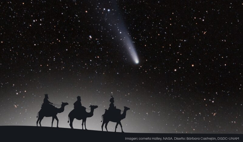 Los Reyes Magos siguiendo el cometa