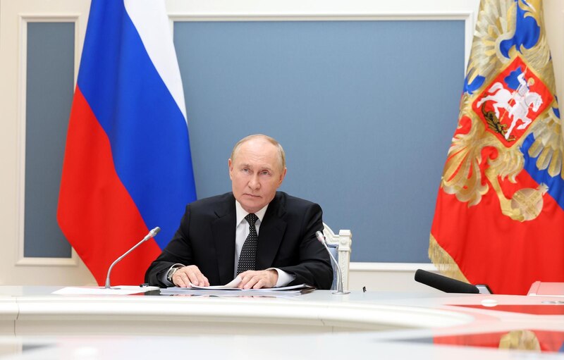 El presidente ruso, Vladimir Putin, durante una reunión en el Kremlin.