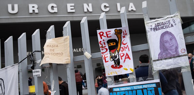 Protesta en el Hospital de Urgencias de Santiago
