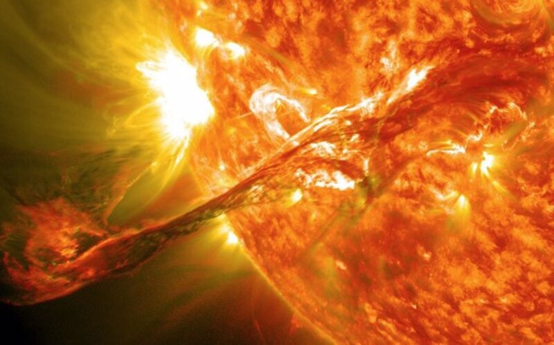 Una llamarada solar