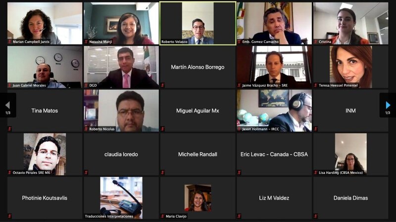 Reunión virtual de funcionarios de alto nivel de México y Canadá