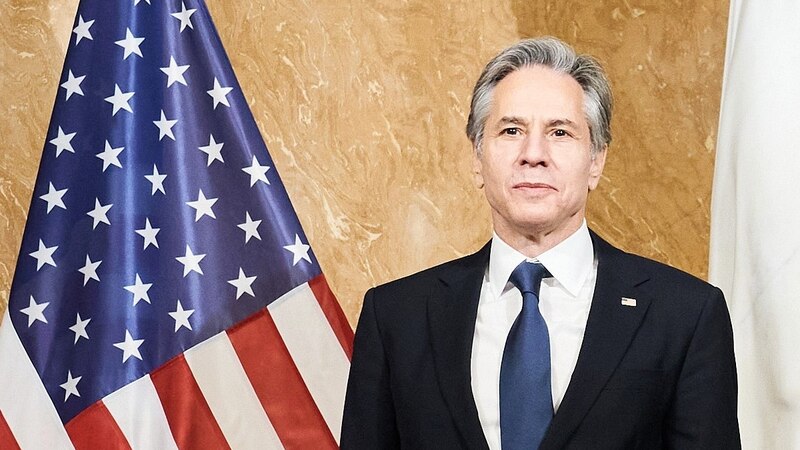 El embajador de Estados Unidos en España, Richard Duke Buchan III, durante una rueda de prensa en Madrid.