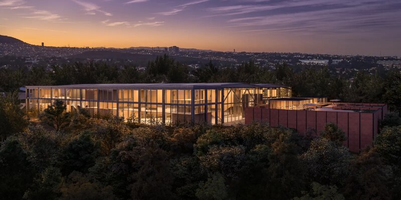 Vista panorámica de la Cineteca Nacional ubicada en el Bosque de Chapultepec