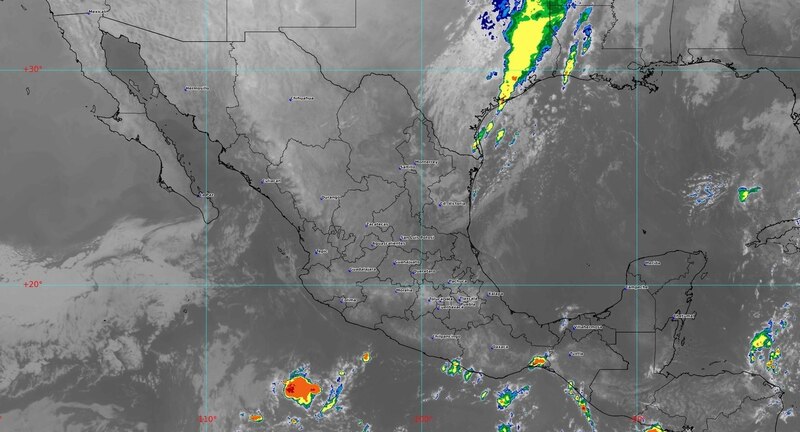 Imagen satelital de tope de nubes de México del 5 de noviembre del 2024