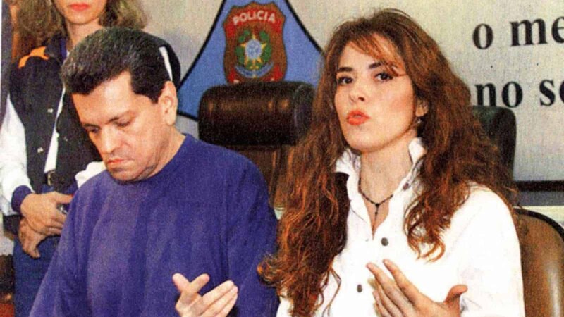 El presidente colombiano Ernesto Samper y la periodista María Jimena Duzán