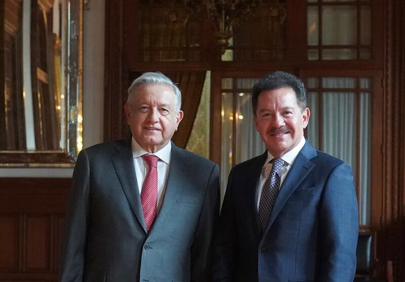 El presidente López Obrador se reúne con el empresario Carlos Slim.