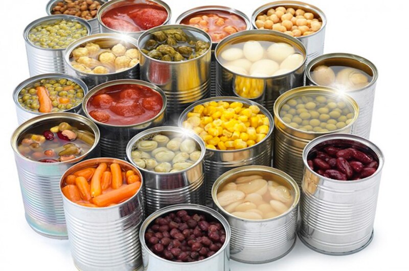 Variedad de conservas vegetales
