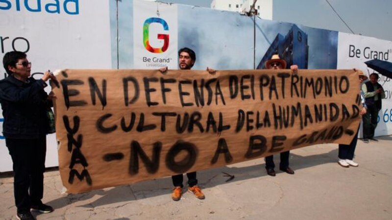 Protesta en defensa del patrimonio cultural
