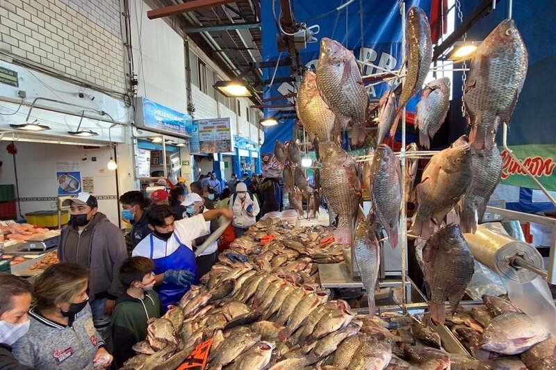 Mercado de pescado en México