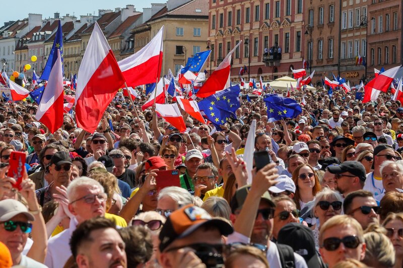 Manifestación en Polonia
