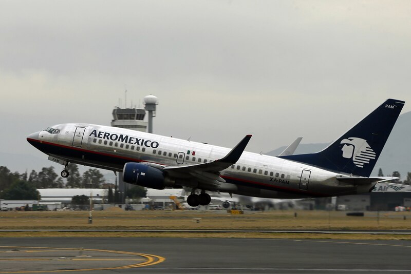 Aeroméxico despega desde el Aeropuerto Internacional de la Ciudad de México