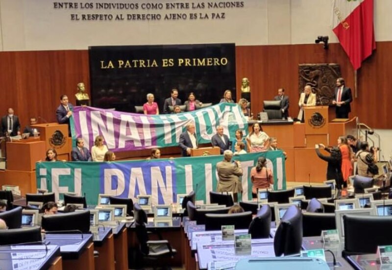 Diputados protestan contra la reforma eléctrica de AMLO