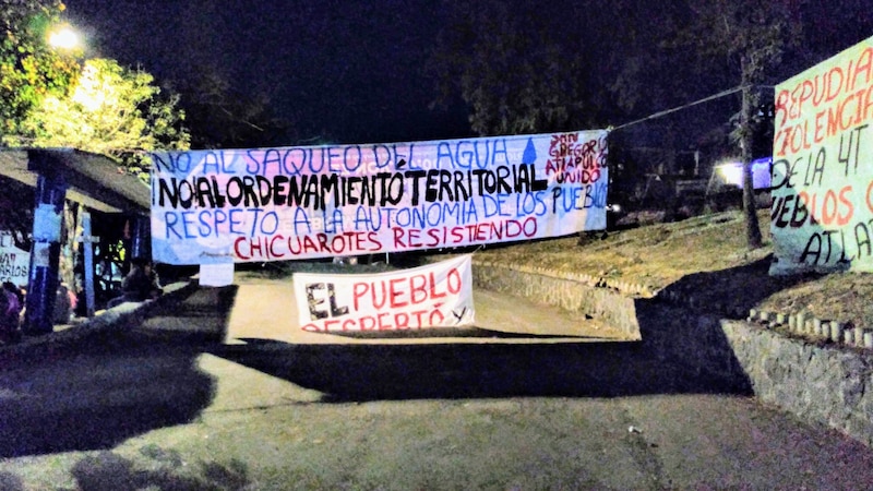 Protesta contra el saqueo del agua y el ordenamiento territorial