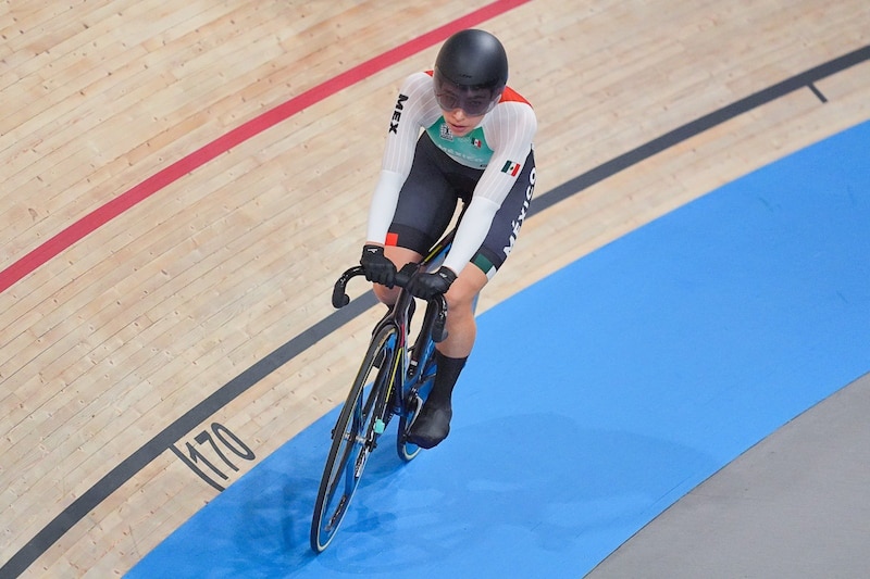 Yareli Salazar, ciclista mexicana, en los Juegos Olímpicos de Tokio 2020.