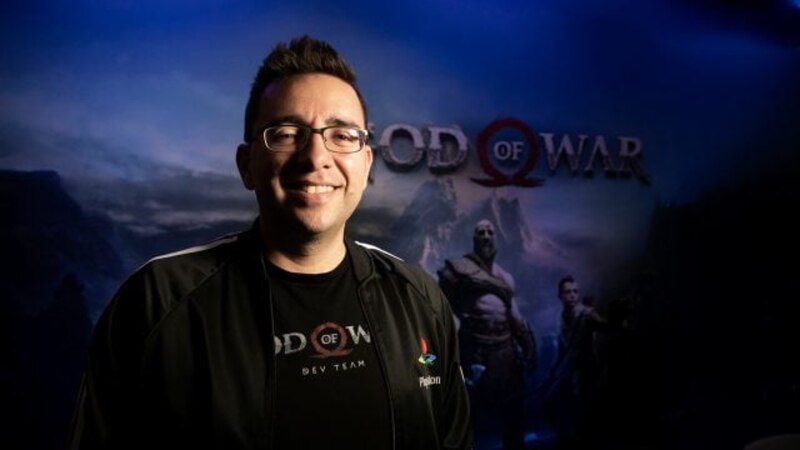 Cory Barlog, director de God of War, en la presentación del juego en E3 2018.