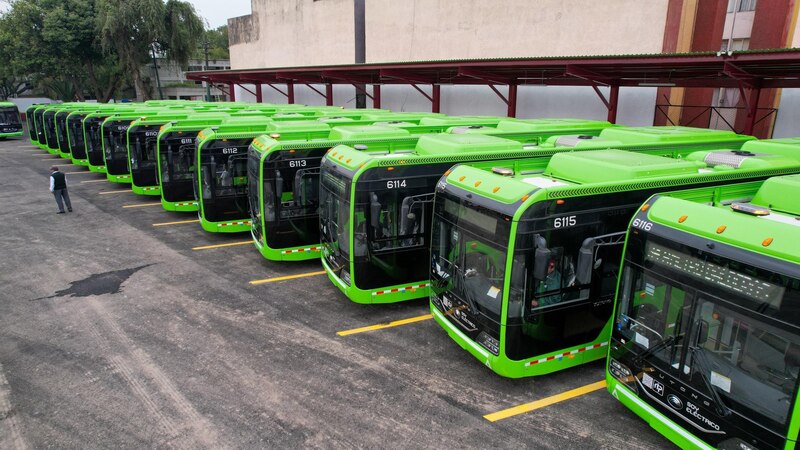 Nuevos autobuses eléctricos en la Ciudad de México