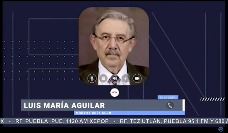 El Ministro de la SCJN, Luis María Aguilar, en entrevista con XEU