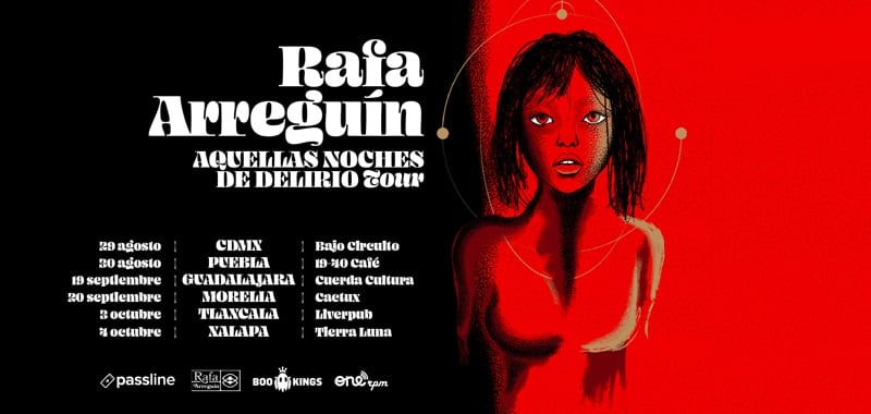 Cartel oficial de la gira de Rafa Arreguín