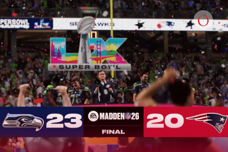 Desarrollado por EA Sports, el simulador definitivo de fútbol americano Madden reveló el posible resultado para el Super Bowl LX.