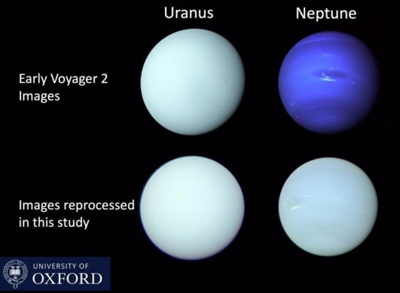 Imágenes de Urano y Neptuno tomadas por la sonda Voyager 2