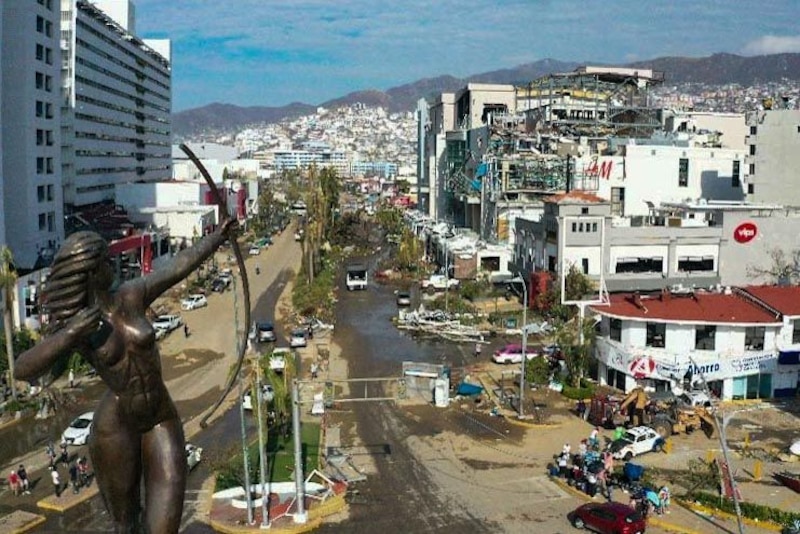 Devastación en Acapulco tras el paso del huracán