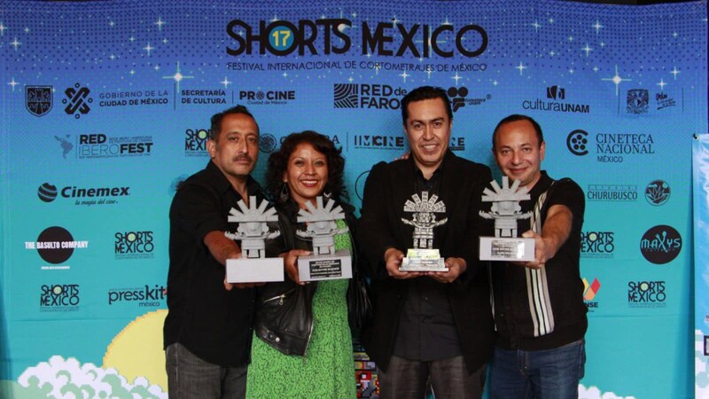 Entrega de premios en el Festival Internacional de Cortometrajes de México