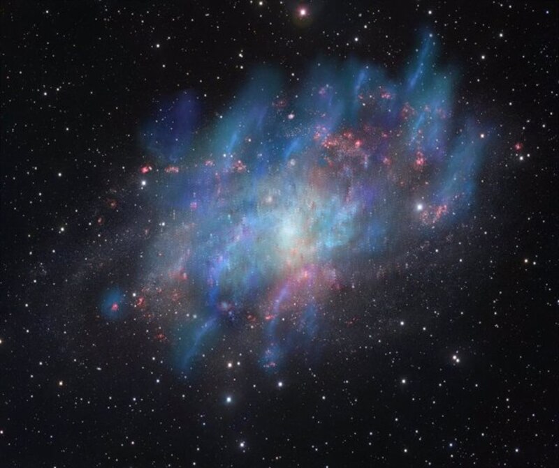 Una galaxia espiral barrada