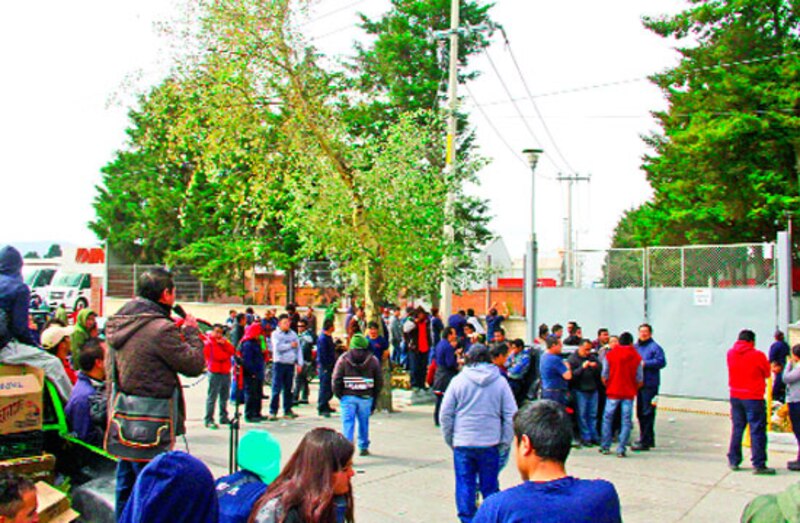 Protesta de trabajadores en México