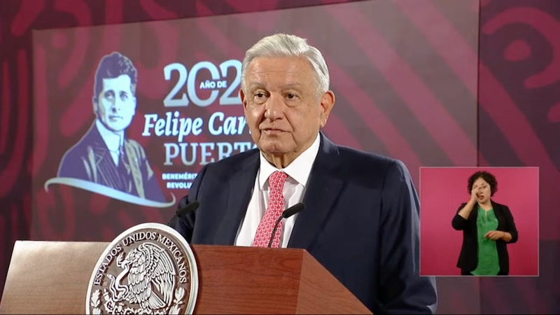 El presidente Andrés Manuel López Obrador durante una conferencia de prensa.