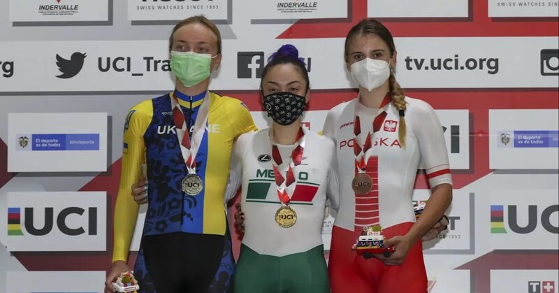 Podio Campeonato Mundial de Ciclismo en Pista 2020