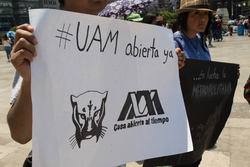 Estudiantes de la UAM exigen la reapertura de la universidad