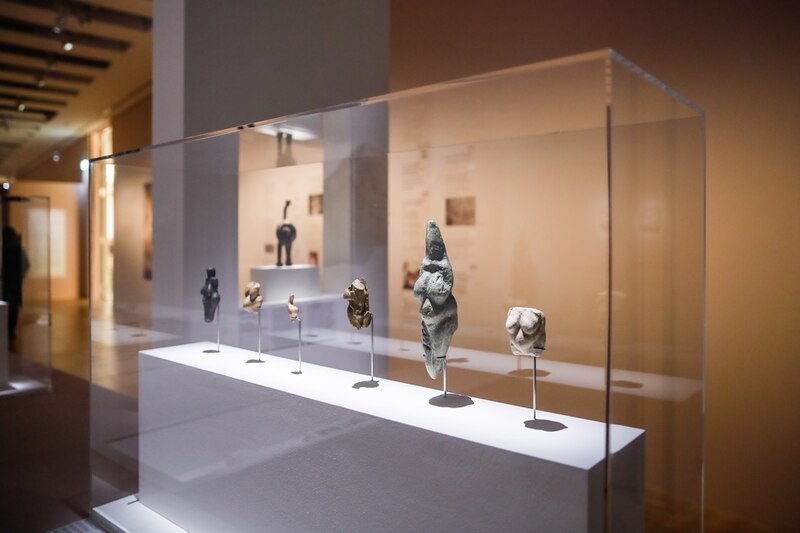 Exposición de artefactos prehistóricos