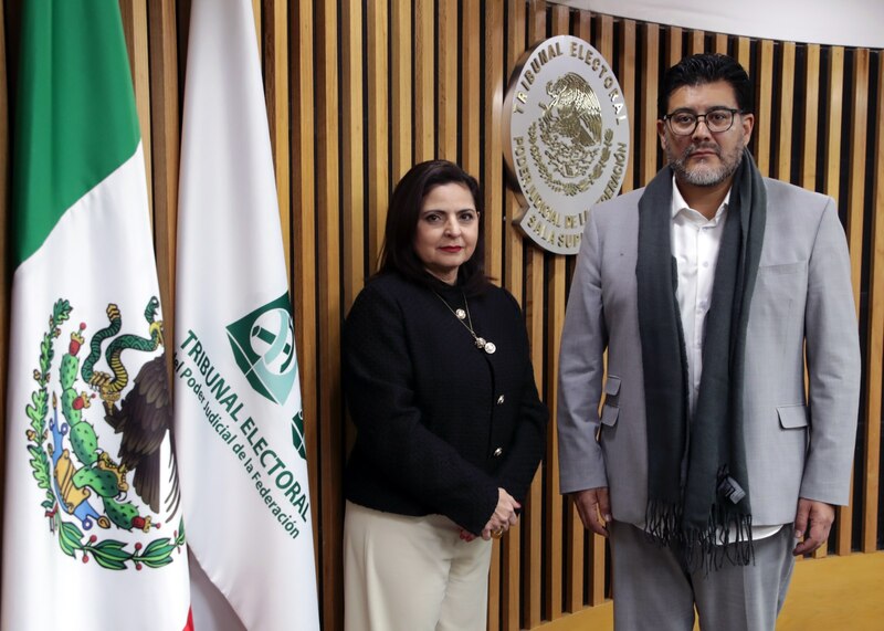 Magistrados de la Sala Superior del TEPJF, Janine Otálora y Felipe Fuentes.