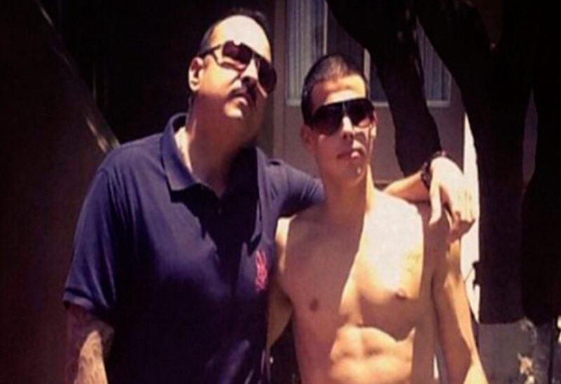 El cantante mexicano Pablo Montero y su hijo Pablo Montero Jr.