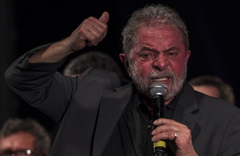 Lula da Silva, expresidente de Brasil, durante un discurso.