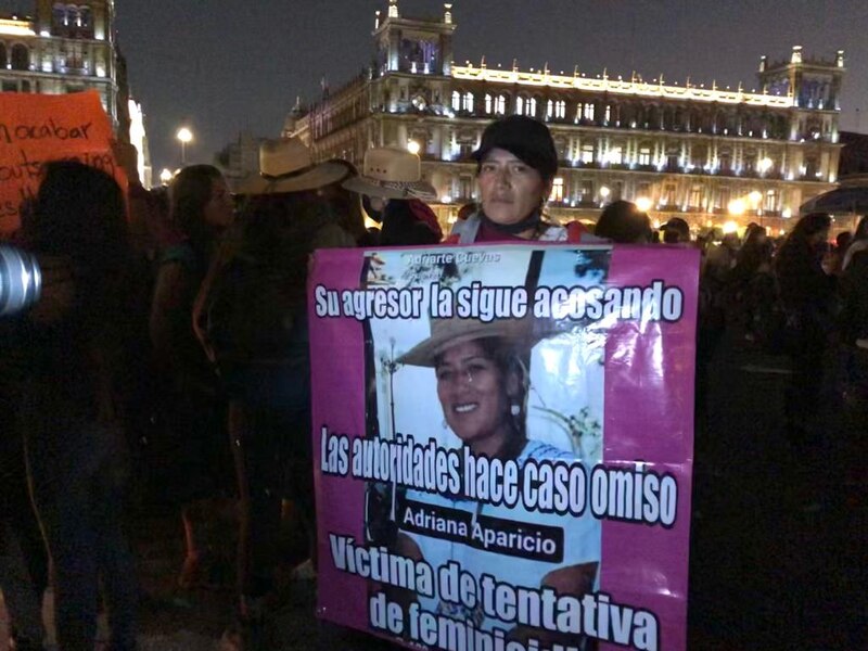 Protesta contra la violencia de género en México