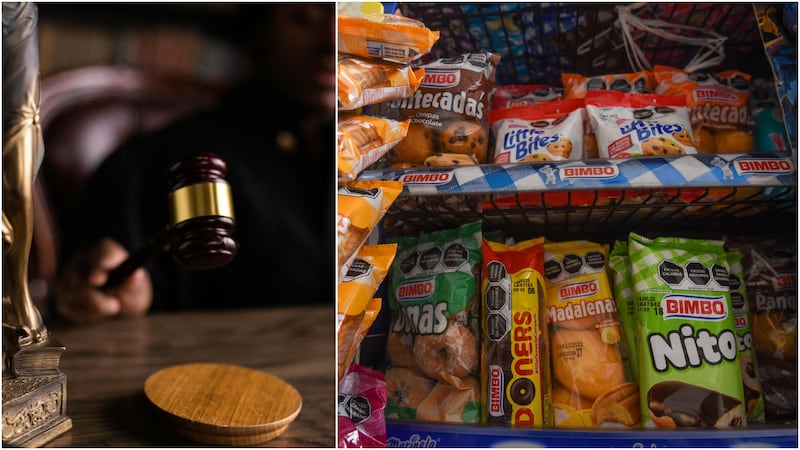 Tienda con repisas de productos Bimbo, marca mexicana tiene el uso exclusivo de la palabra Donut, para vender en España