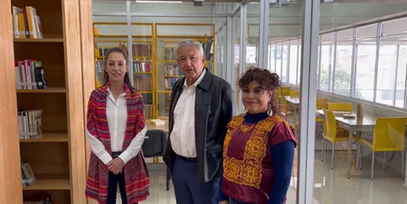 El presidente López Obrador visita la Biblioteca Vasconcelos