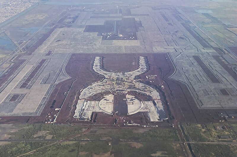 Construcción del nuevo aeropuerto de la Ciudad de México