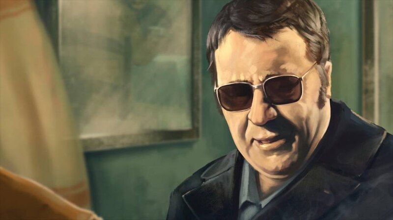 El retrato de un hombre con gafas de sol