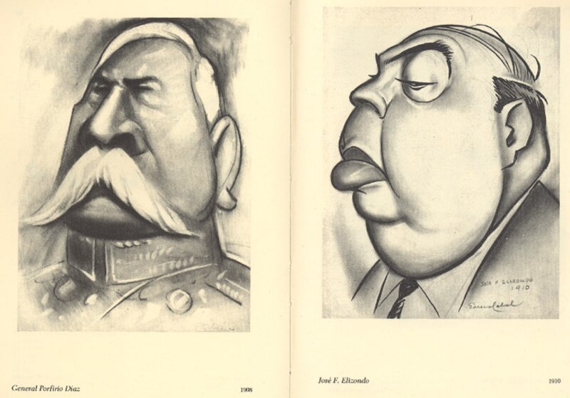 Caricaturas de Porfirio Díaz y José F. Elizondo