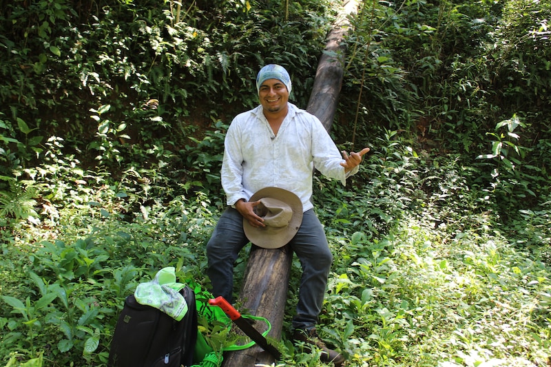 Campesino en la selva