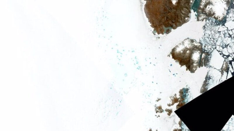 Imagen satelital de la Antártida
