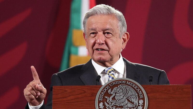 El presidente Andrés Manuel López Obrador durante una conferencia de prensa.