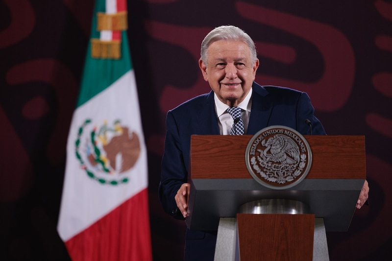 El presidente Andrés Manuel López Obrador durante una conferencia de prensa