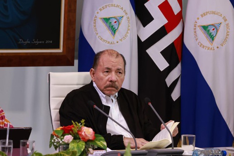 El presidente de Nicaragua, Daniel Ortega, durante una reunión con su gabinete.