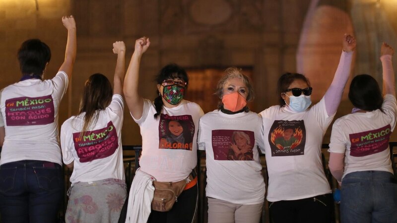 Protesta contra la violencia de género en México