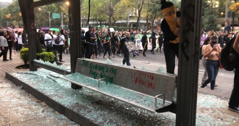 Protesta feminista en la Ciudad de México
