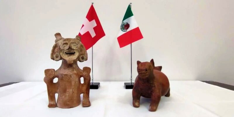Piezas arqueológicas de México y Suiza
