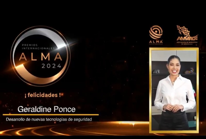 Geraldine Ponce gana premio ALMA por seguridad en Tepic